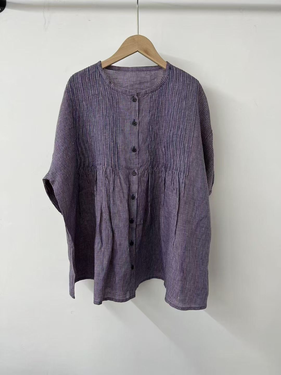 Femme Ternet Knap-Bluse Stilla