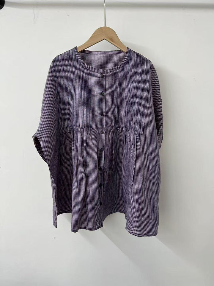 Femme Ternet Knap-Bluse Stilla