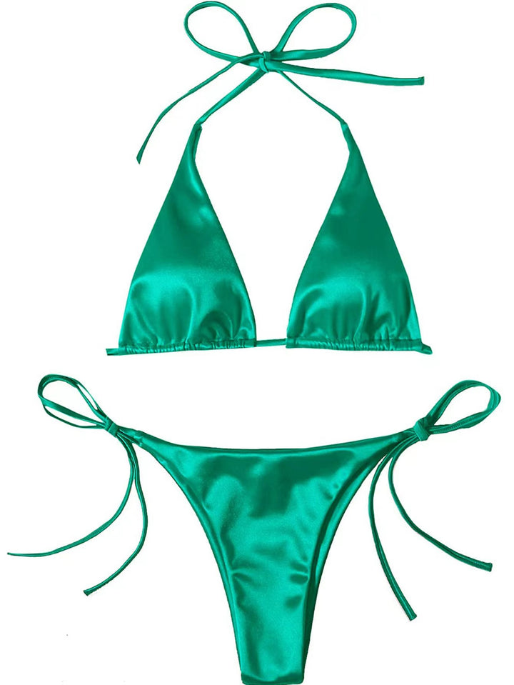 Dame Triangel-Bikini-sæt med justerbare stropper og elegant højt snit Stilla
