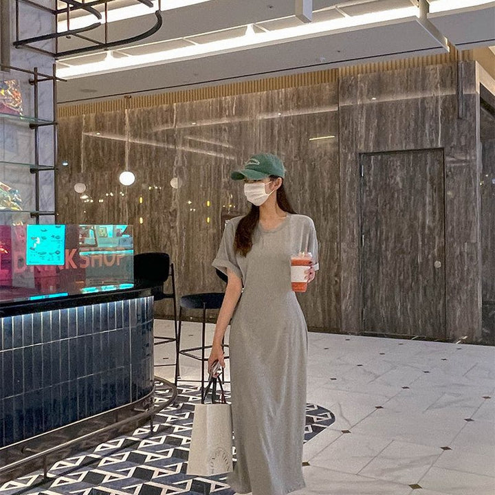 Dame fritidskjole i let jersey-stof med tætsiddende snit Stilla