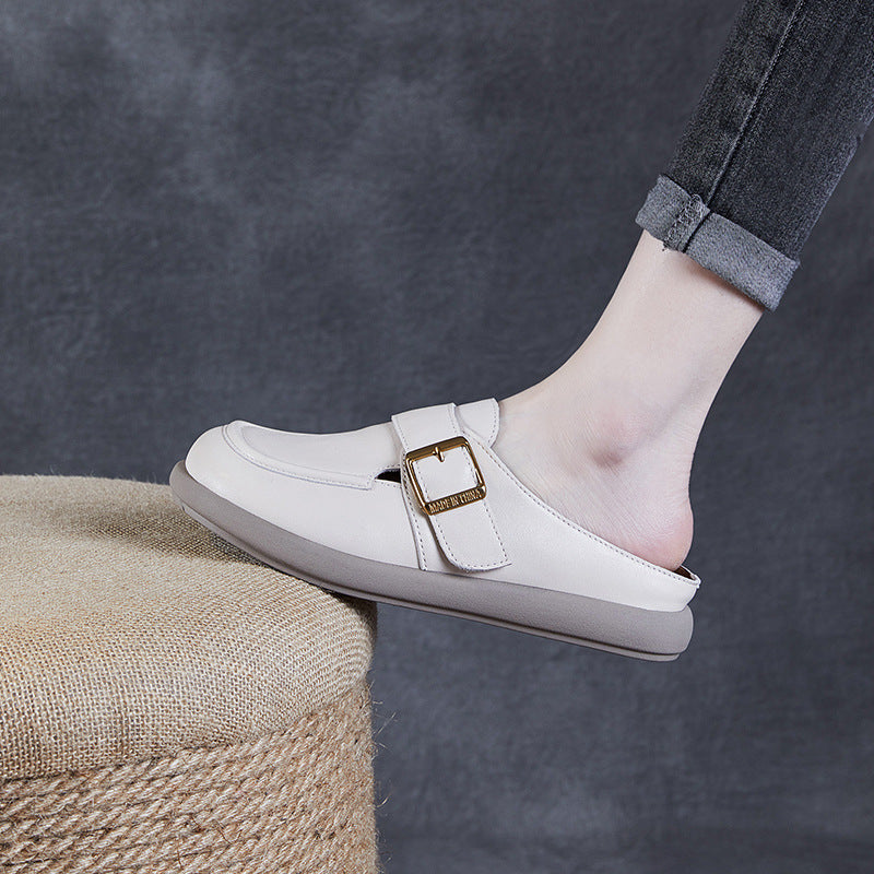 Femme Behagelige Slip-On Clogs med Dekorativ Rem Stilla