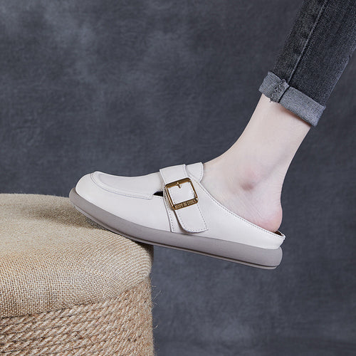 Femme Behagelige Slip-On Clogs med Dekorativ Rem Stilla
