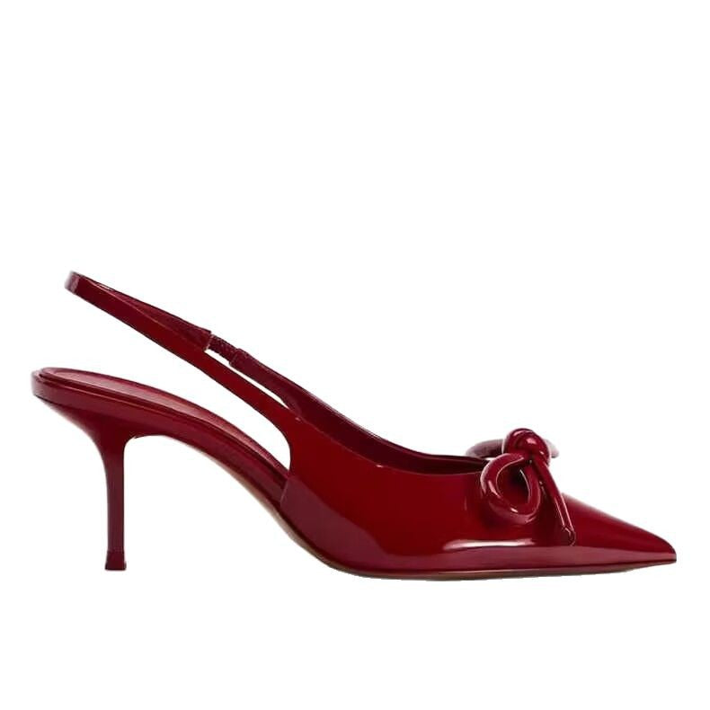 Dame Slingback Pumps med elegant sløjfe-detalje Stilla