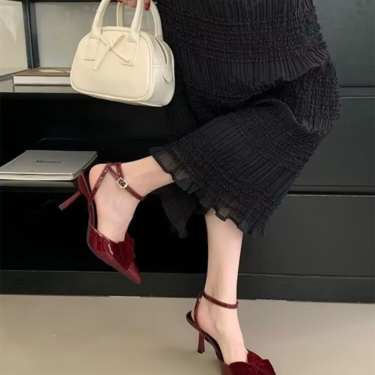 Dame High-Heel Sandaler med elegant sløjfeapplikation og komfortabel pasform Stilla