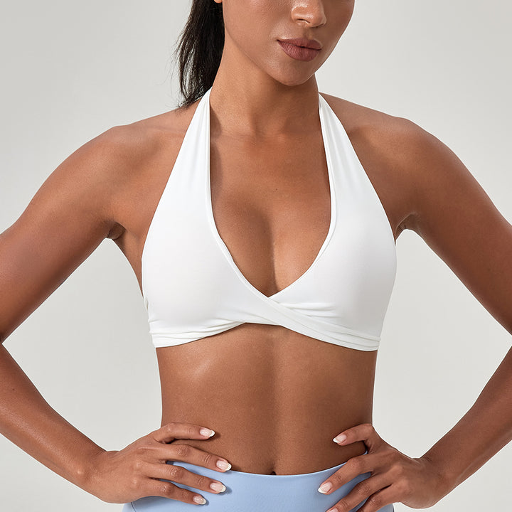 Damer Sportslig Triangel-Bikini Top med justerbare stropper og sømløs design Stilla