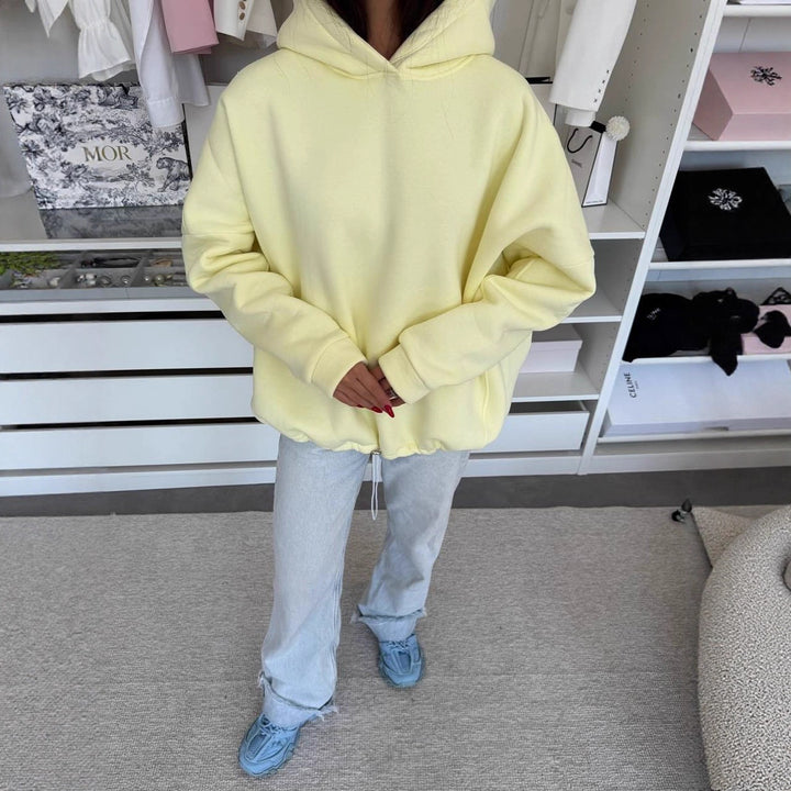 Kvindernes komfortable oversized hoodie med snoretræk og materialer af høj kvalitet Stilla