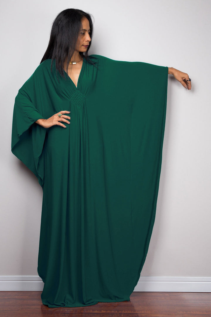 Dame Kaftan med elegant V-udskæring og flydende snit Stilla
