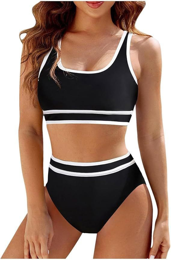 Dame Sport-Bikini-sæt med høj talje og brede stropper Stilla