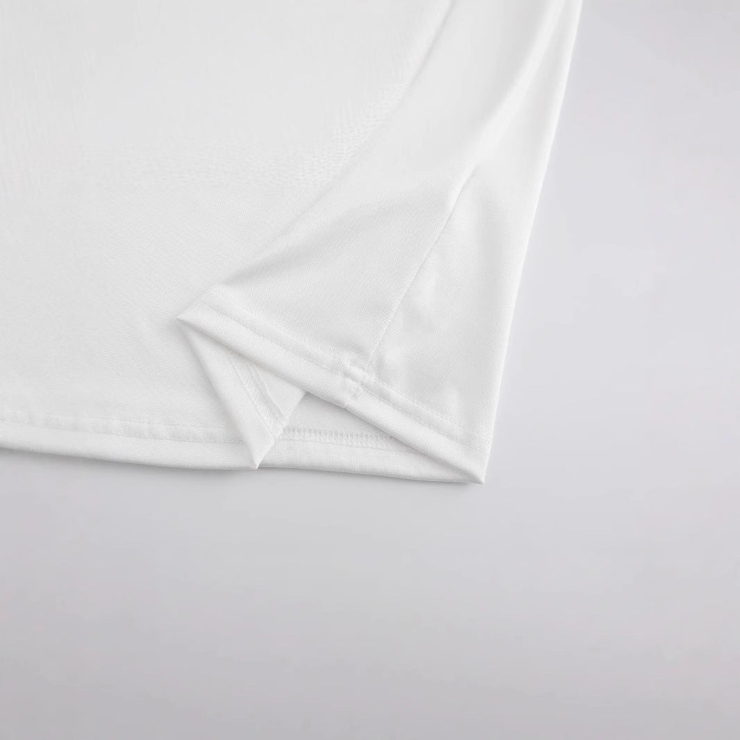 Dame Crop-T-shirt med stilfulde stjernemotiver og figursyet snit Skovae