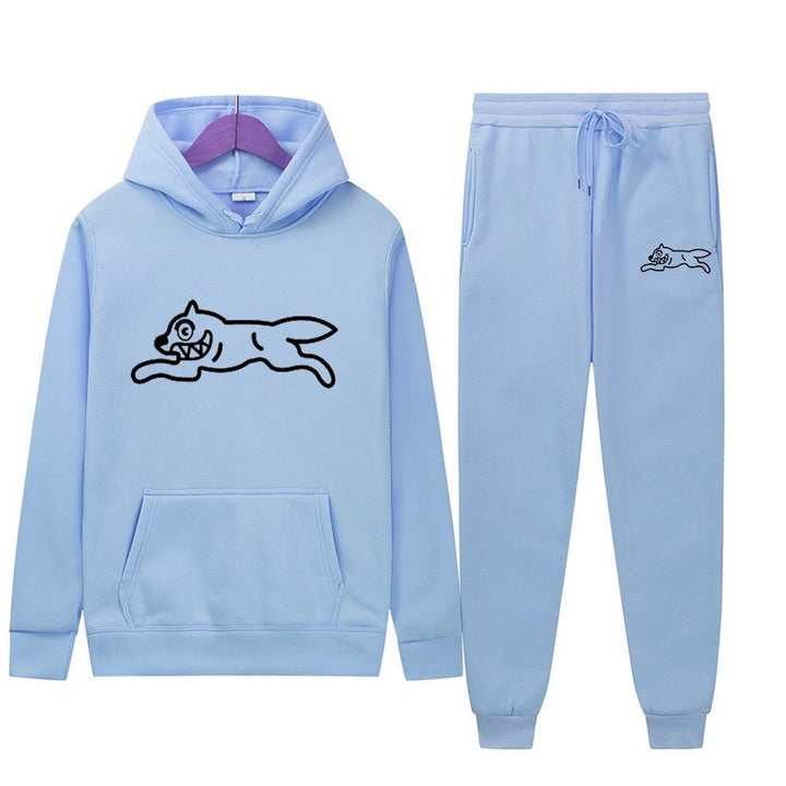 Kvinders sporty hoodie sæt med sejt dyremotiv Skovae