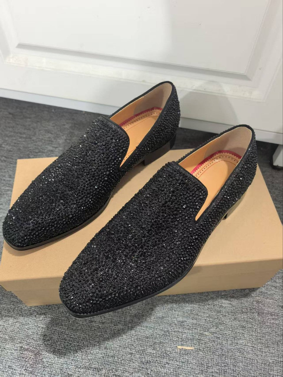 Herrer krystal-dekorerede slippers Stilla