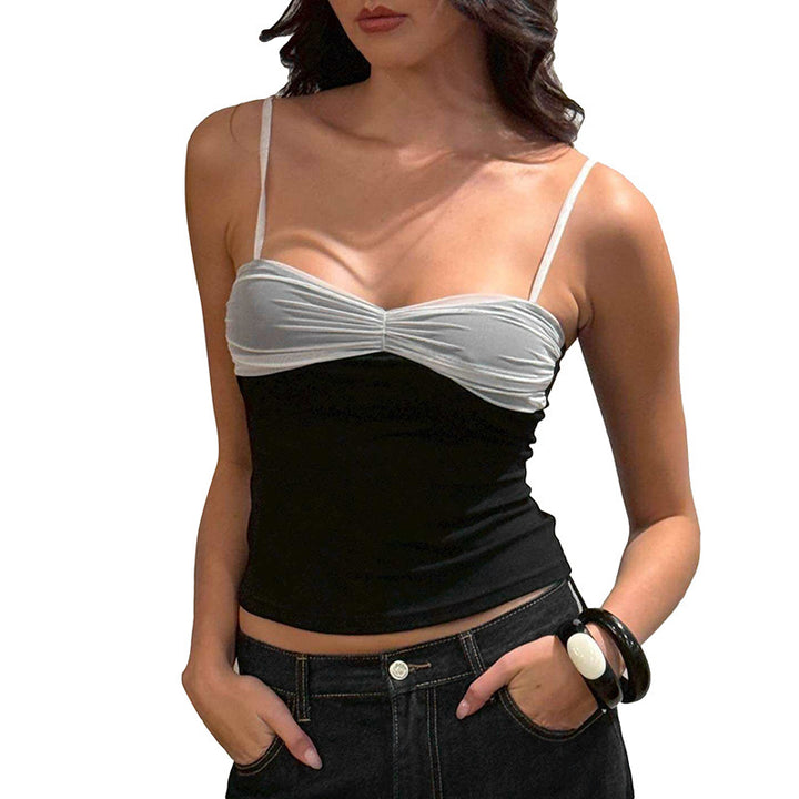 Dame strapless top med raffinerede draperinger Skovae
