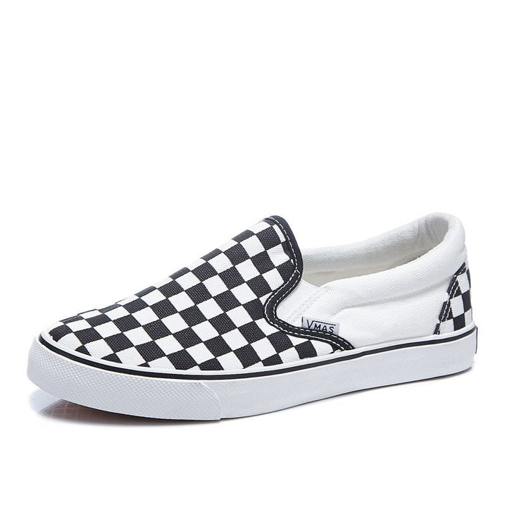 Dame Slip-On Sneakers med moderne skakbræt mønster og skridsikker sål Stilla