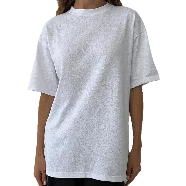 Dame Oversized T-shirt lavet af højkvalitets bomuld med komfortabel pasform og afslappet look Stilla