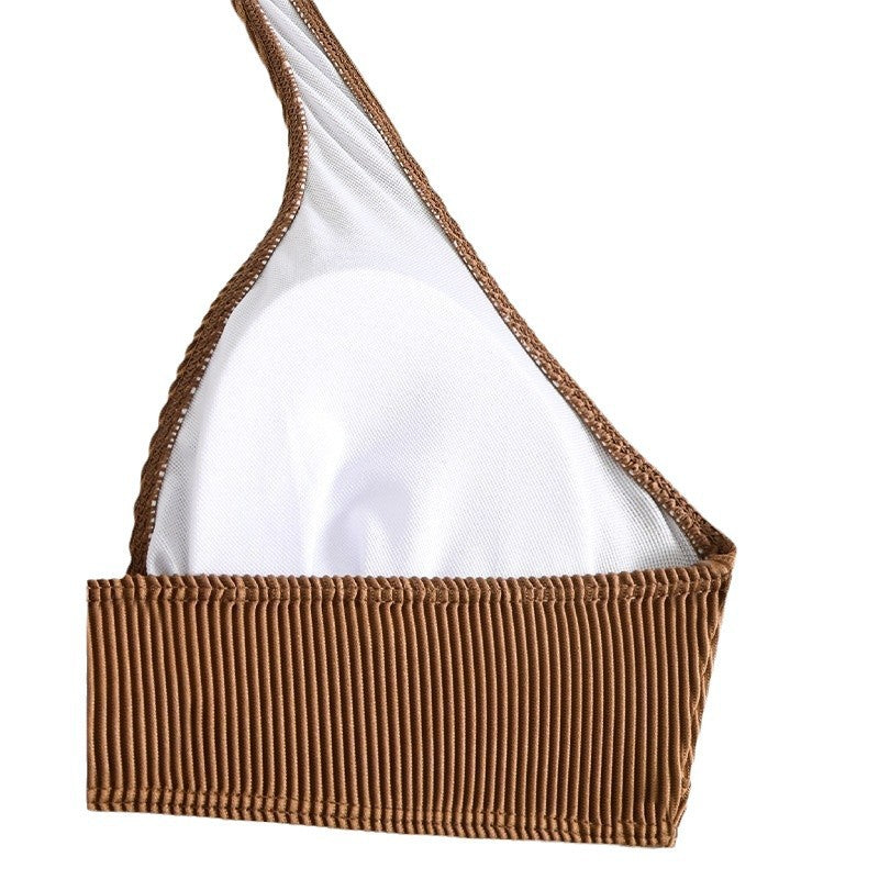 Dame Triangel-Bikini med legende knude-detalje og elegant ribstruktur Stilla