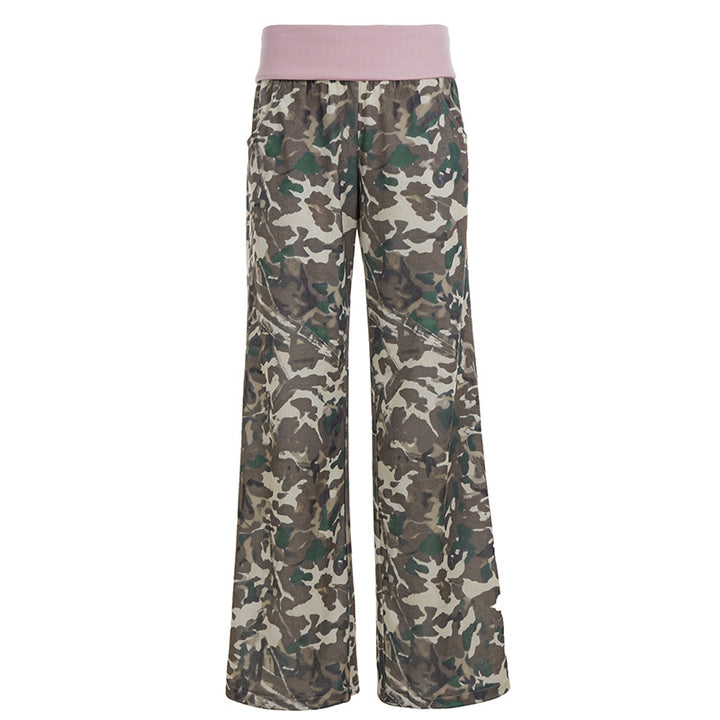 Dame Lette Camouflage-Relax-Bukser Skovae