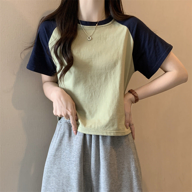 Femme Casual Farveblok T-Shirt Stilla