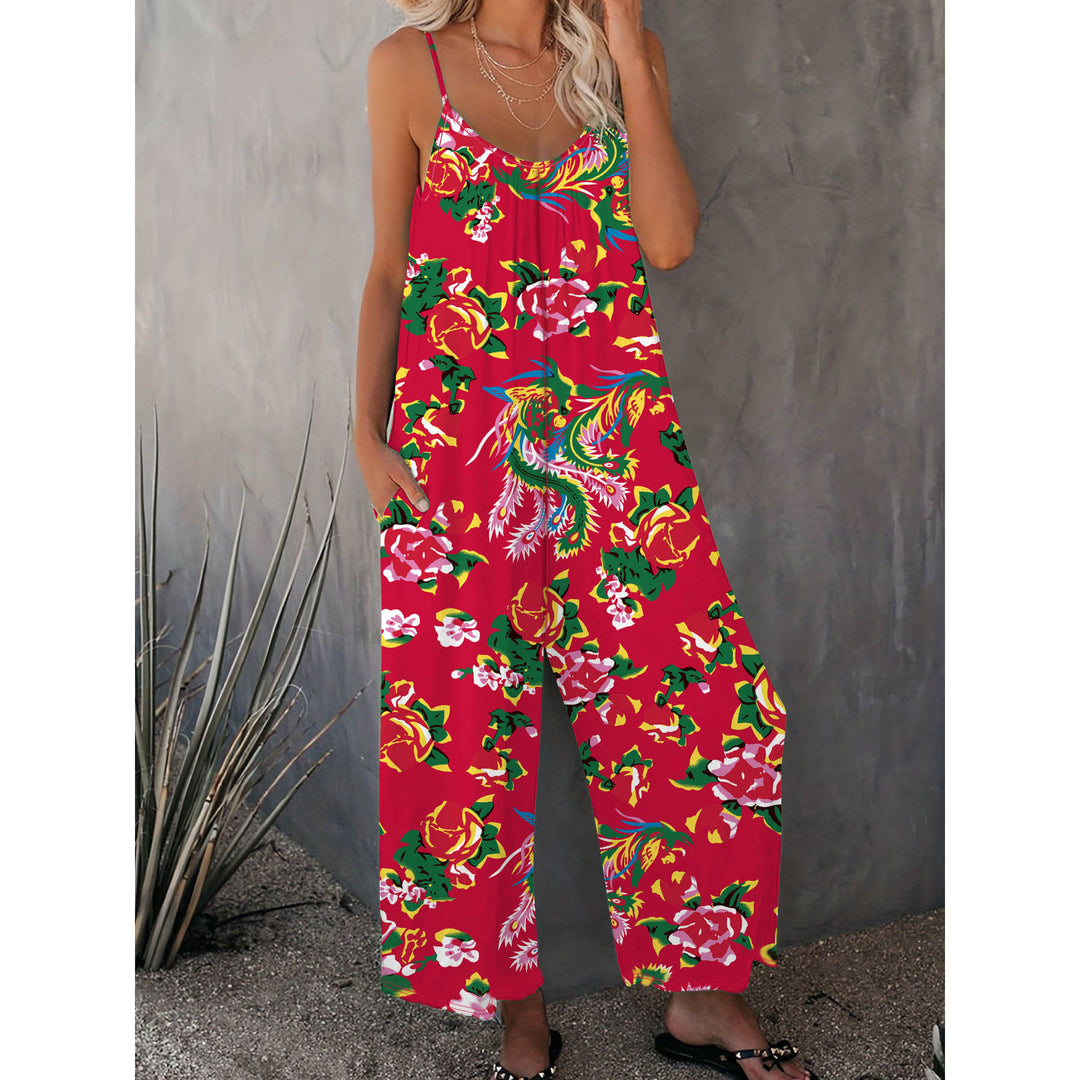 Dame Luftig Jumpsuit med floralsk mønster og afslappet snit Stilla