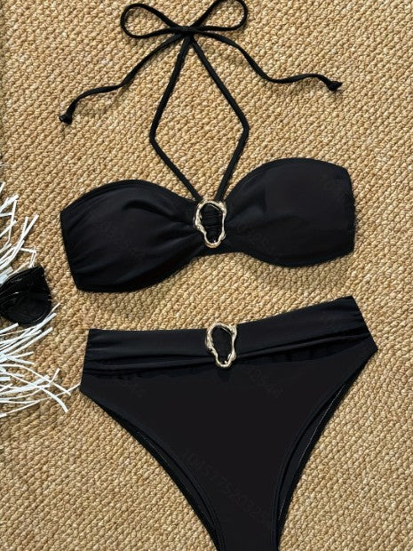 Dame High-Waist Bikini Sæt med Chic og Elegante Detaljer Stilla