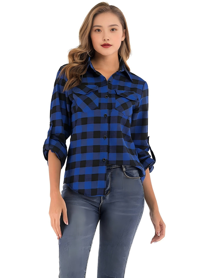 Dameternettern flannelbluse Stilla