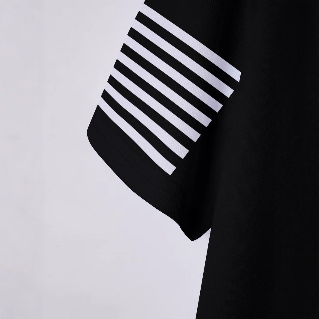 Herre polo shirt med moderne flagmotiv Stilla