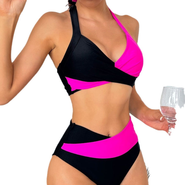 Dame højtaljede bikini med moderigtigt indpakningsdesign og komfortpasform Stilla