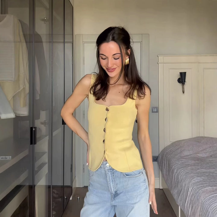 Femme Button-Up Striktop Stilla