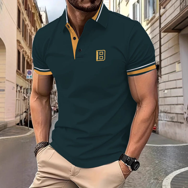 Herrer polo skjorte med kontrasterende detaljer Stilla