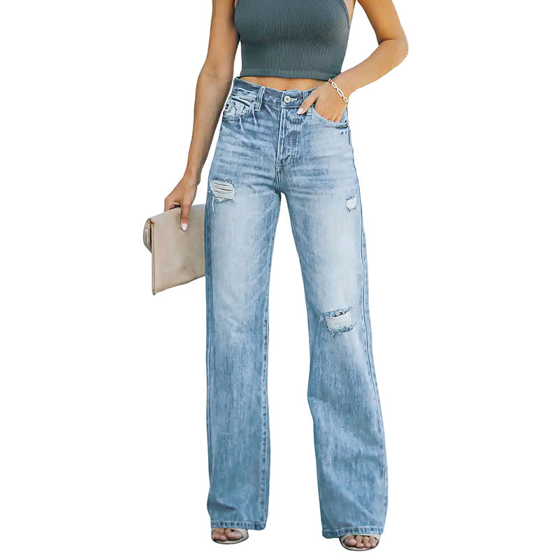 Dame Højhalsede Jeans Stilla