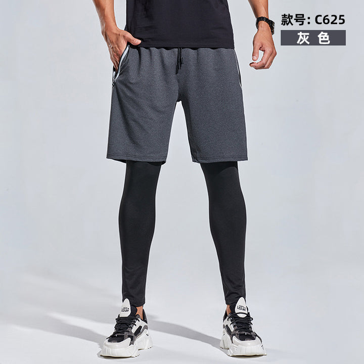 Herre Sporty Kompressionsshorts med integreret leggings-system Stilla
