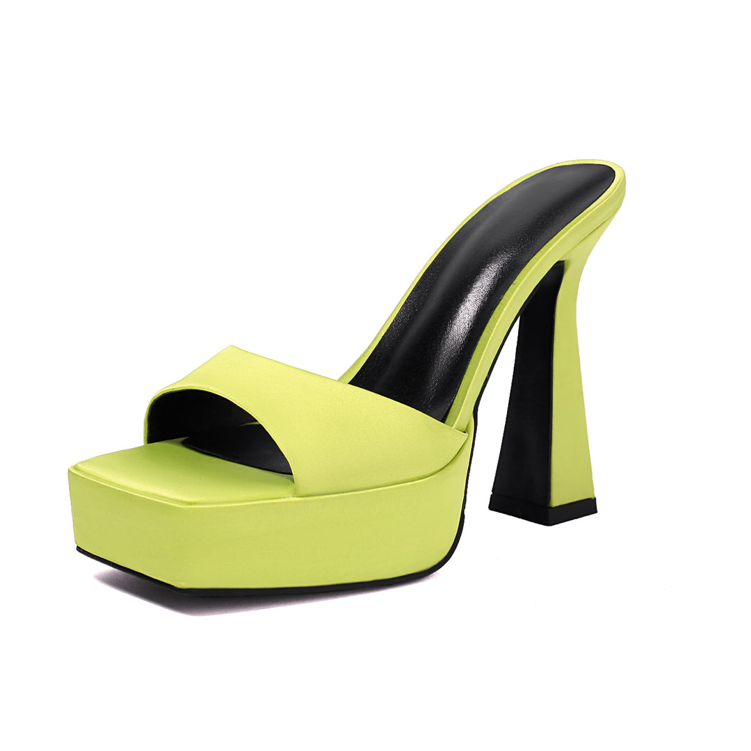 Femme Open-Toe Platformhæle med klodset blokhøjt design Stilla