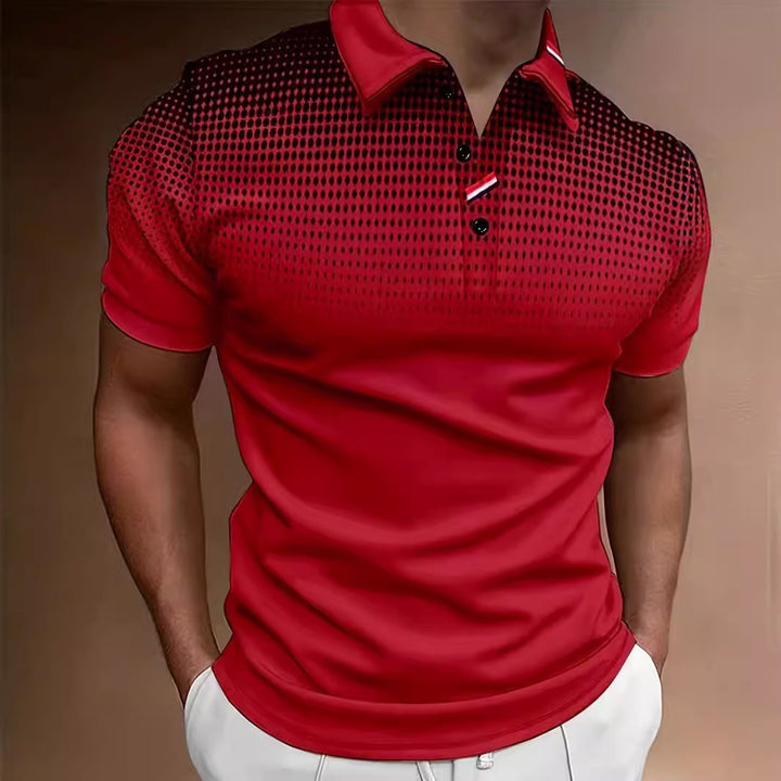 Herre poloshirt med moderne prikkedesign og åndbar stofteknologi Stilla