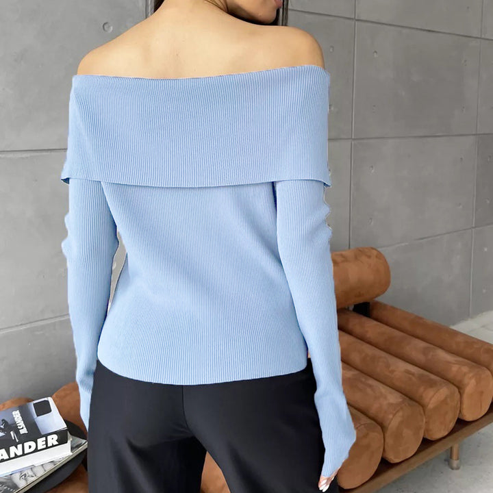Off-Shoulder Langærmet Top Stilla