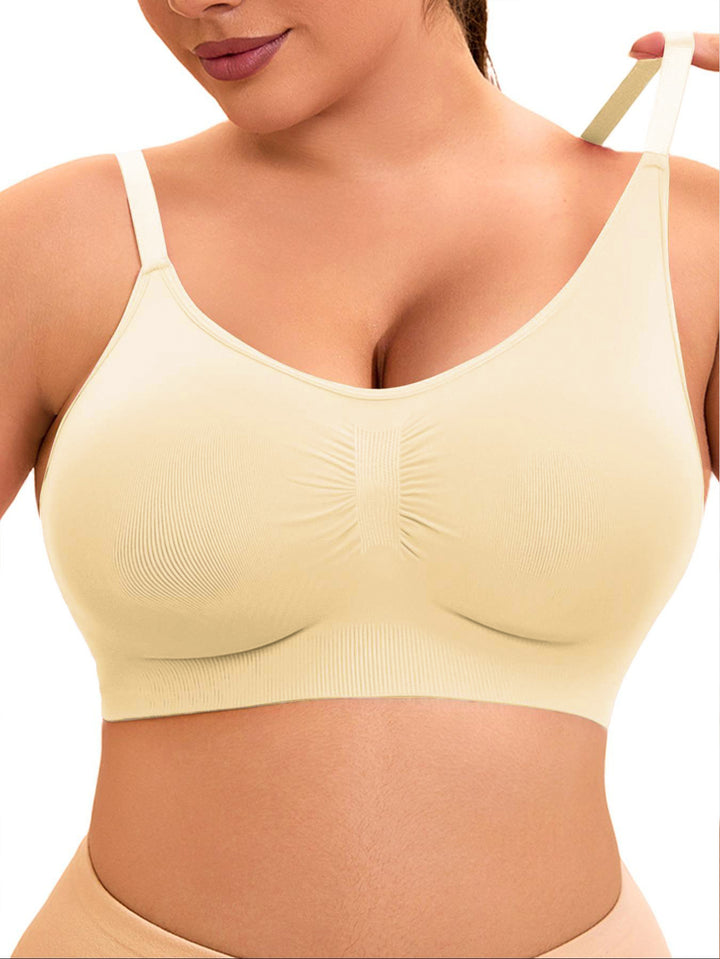 Dame sporty bralette-bh med sømløs pasform og elastisk underbånd Skovae