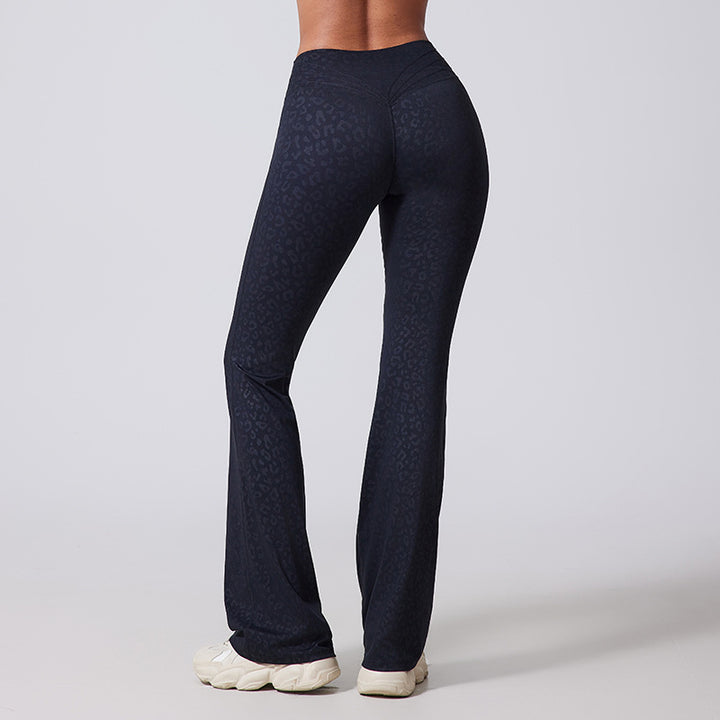 Dame leggings med høj talje og moderigtigt leopardmønster Stilla