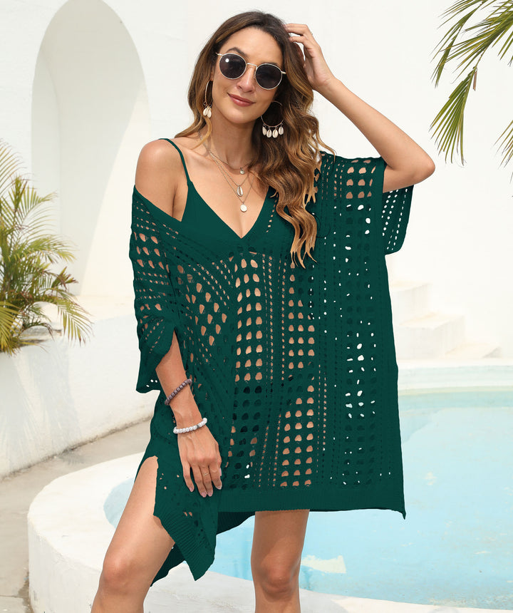 Dame Størrelse Hækle Strand Cover-Up Stilla