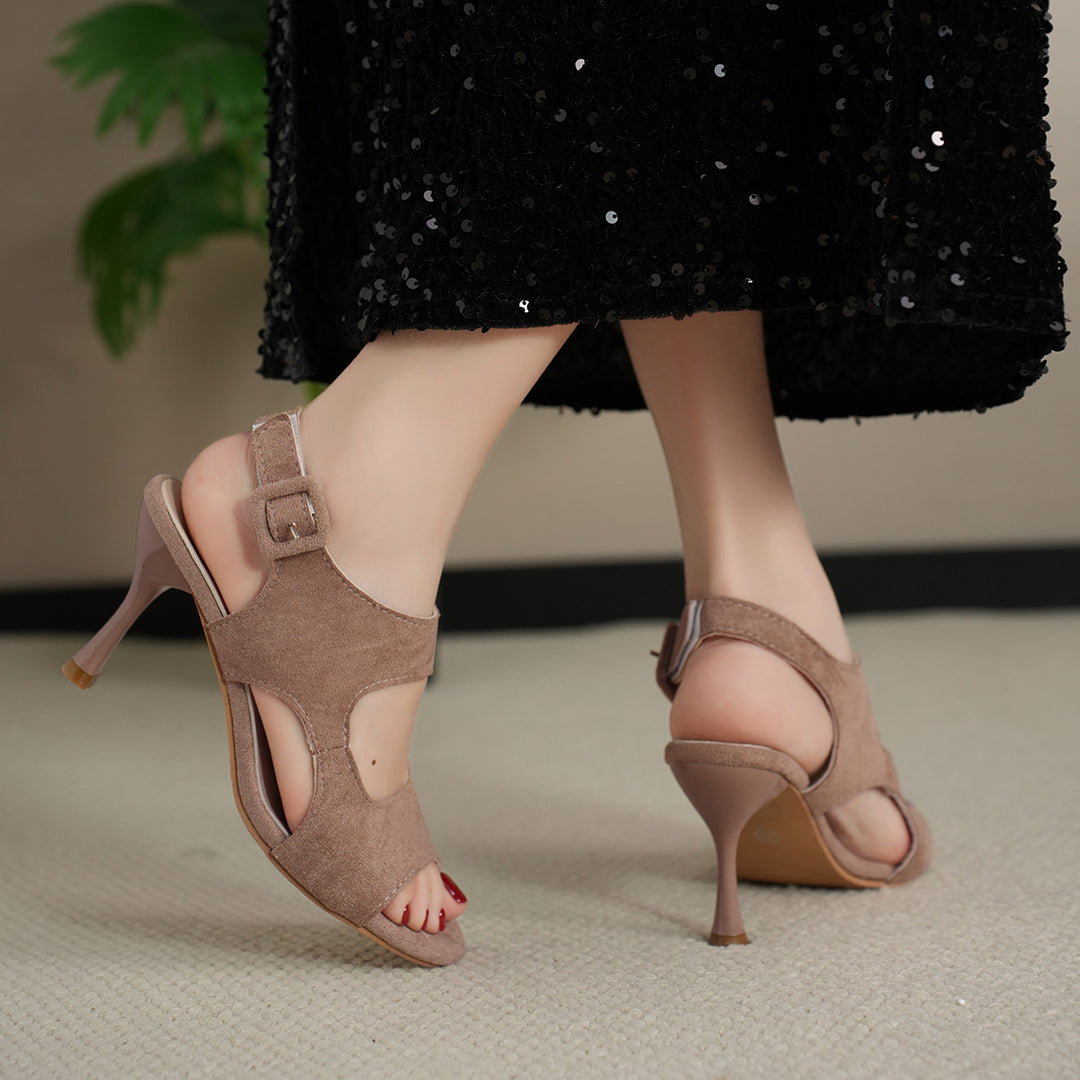 Dame Åbne High Heel Sandaler med elegant krydsbånd-design Stilla