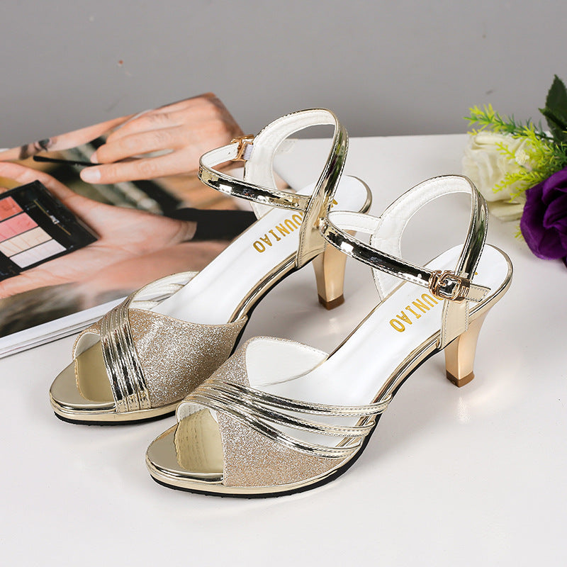 Dame Elegante High-Heels med funklende accenter og komfortabel sål Stilla