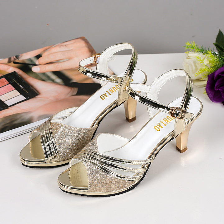 Dame Elegante High-Heels med funklende accenter og komfortabel sål Stilla