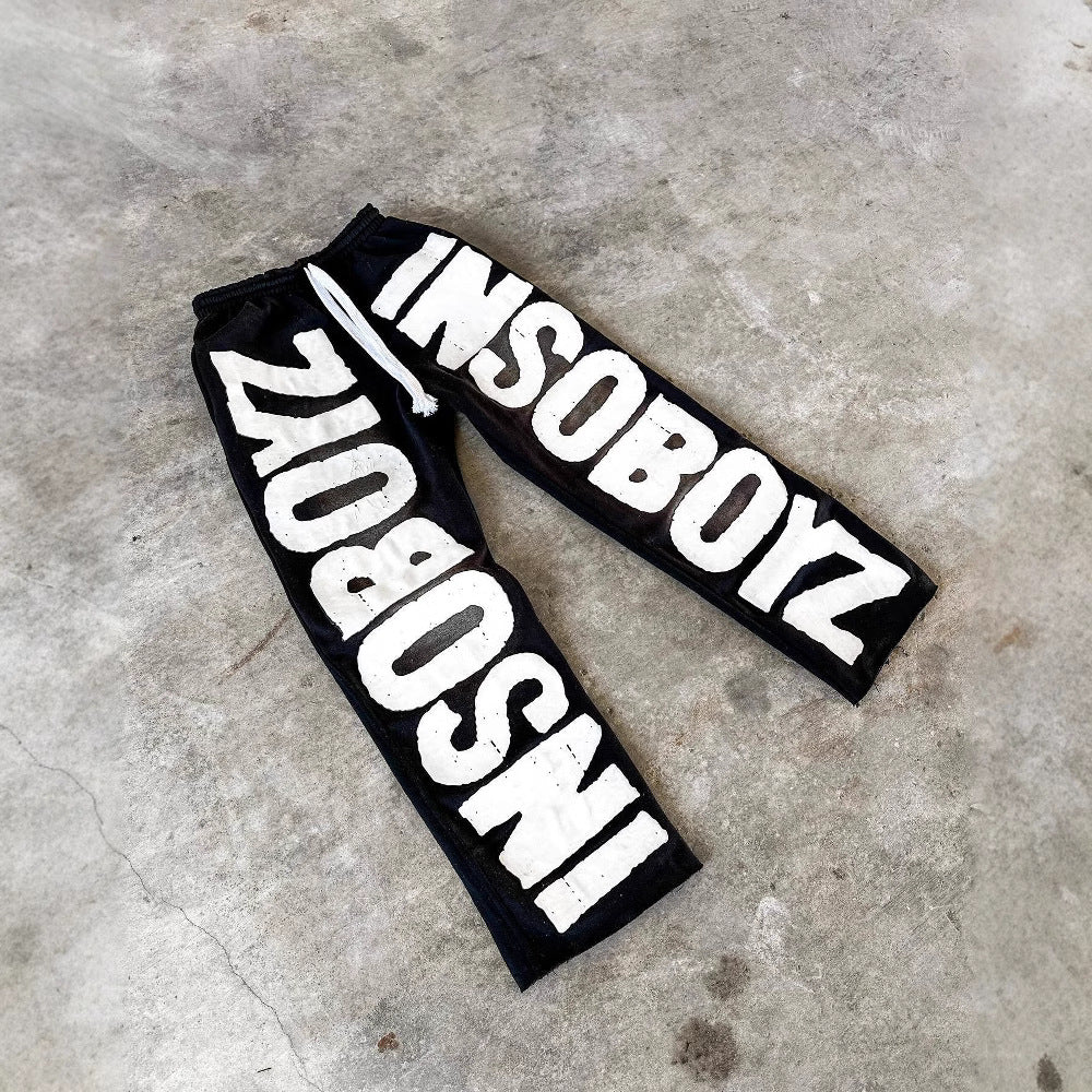 Kvinder casual bukser med trendy statement print Skovae