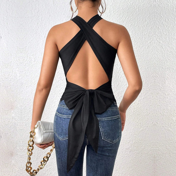 Kvinders bodysuit med elegant kryds-halsudskæring og figursyet pasform Stilla