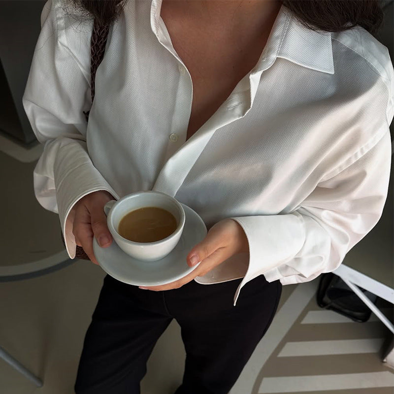 Dame Elegant oversized bluse lavet af høj kvalitets bomuld Stilla