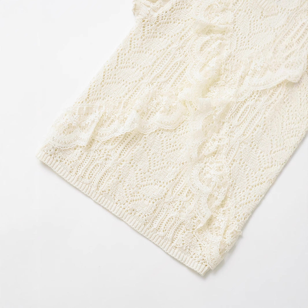 Femme Spids-detail Strikpullover Stilla