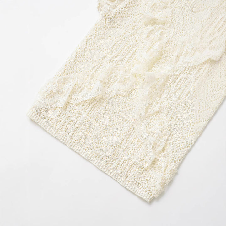 Femme Spids-detail Strikpullover Stilla