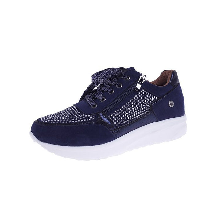 Dame Sneakers med åndbart mesh-overmateriale og fashionable accenter Stilla