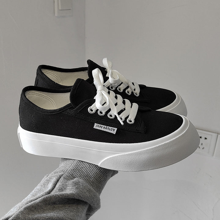 Dame sneakers i minimalistisk klassisk canvas-design med tyk sål Stilla