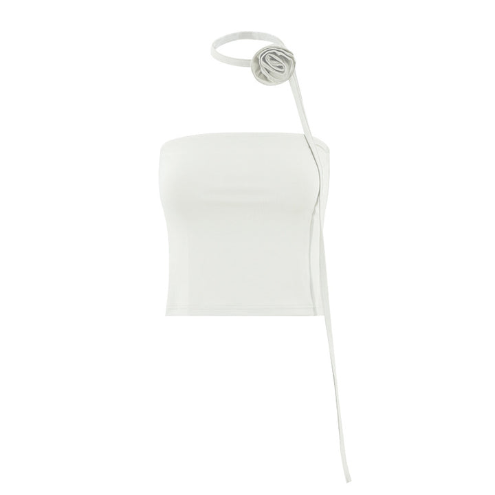 Damer moderne skulderfri top med elegant detalje Skovae