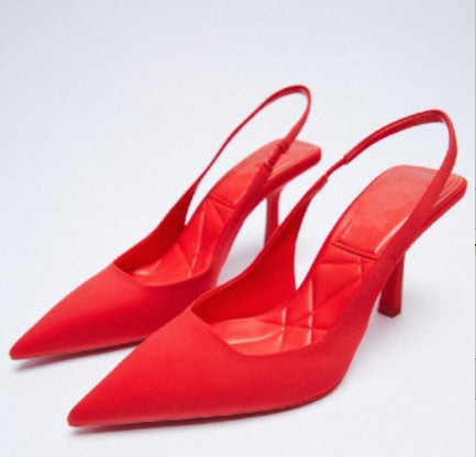 Dame Slingback-pumps med spids tåparti og elegant hæl Stilla