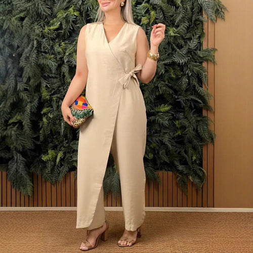 Stilla | Strappy-Bodystocking Solid Farve V Hals Strappy Bodystocking
