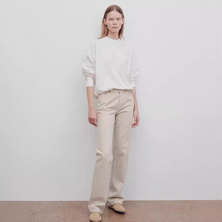 Damer casual rund hals sweater med oversized ærmer Stilla